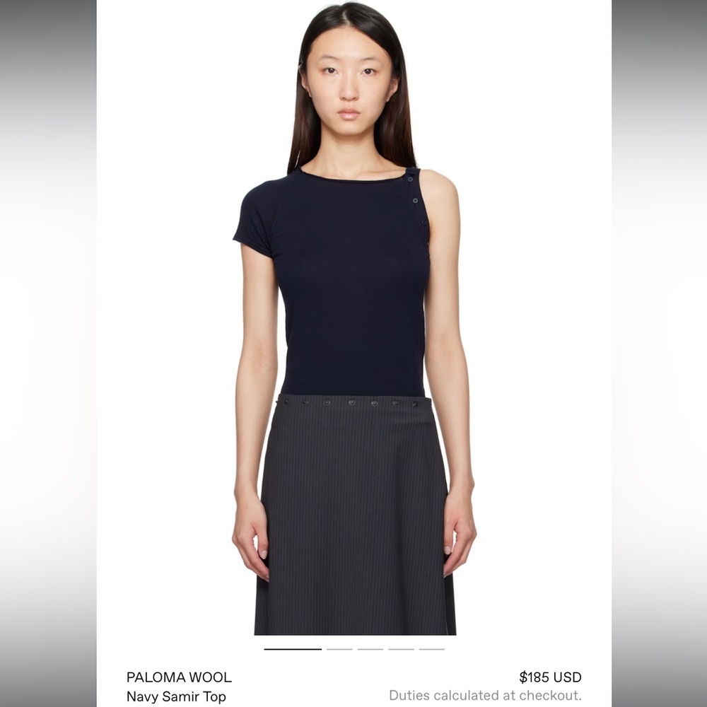 Paloma Wool Navy Simar Top